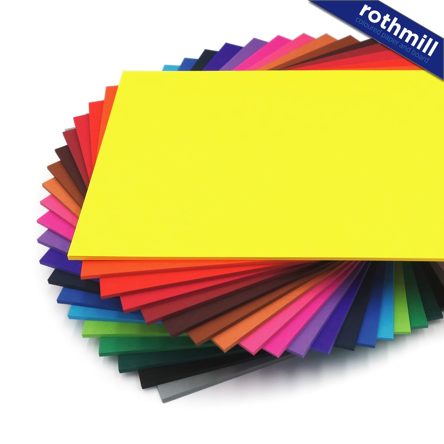 Rothmill Board | 280 microns | 220 gsm | A4 (210x297mm) | 200 sheets | 20 'Vivid' Colours