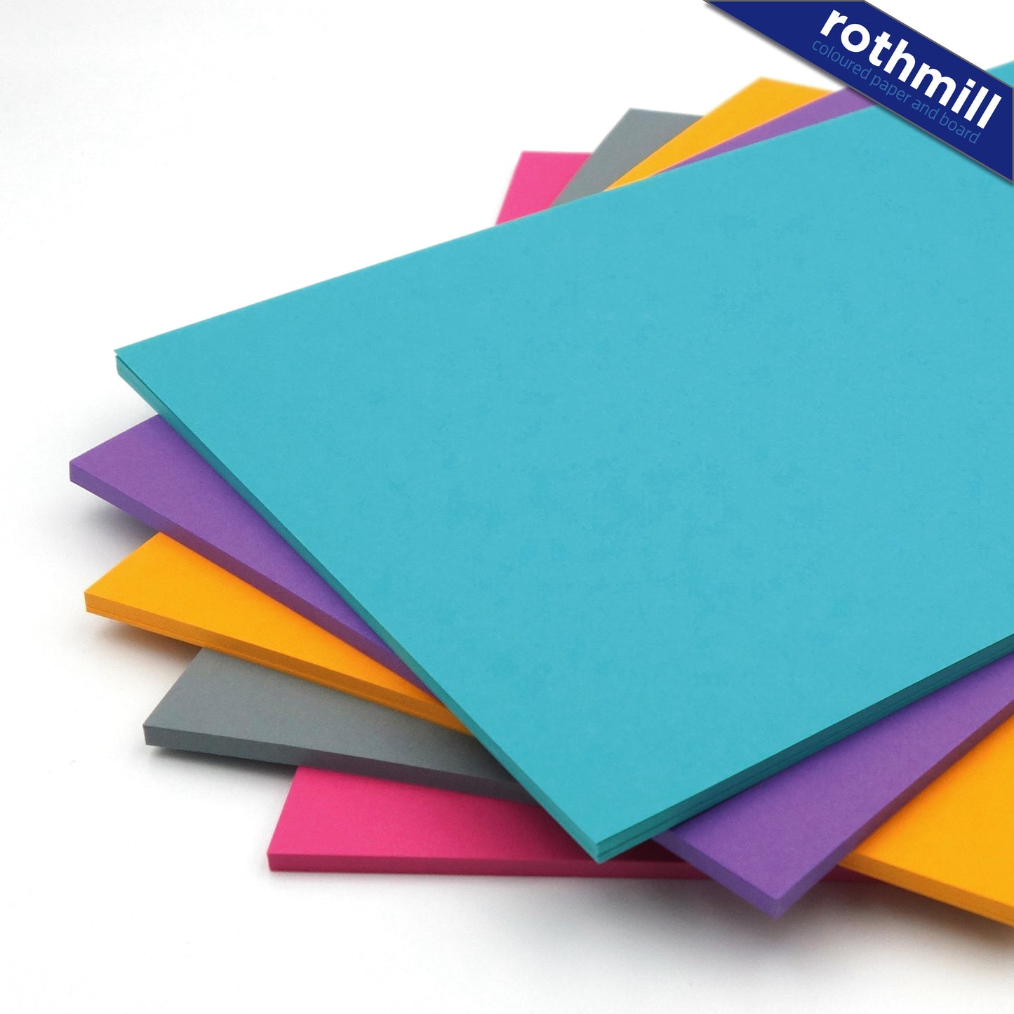 Rothmill Board | 230 microns | 175 gsm | A4 (210x297mm) | 100 sheets | 5 'Retro' Colours