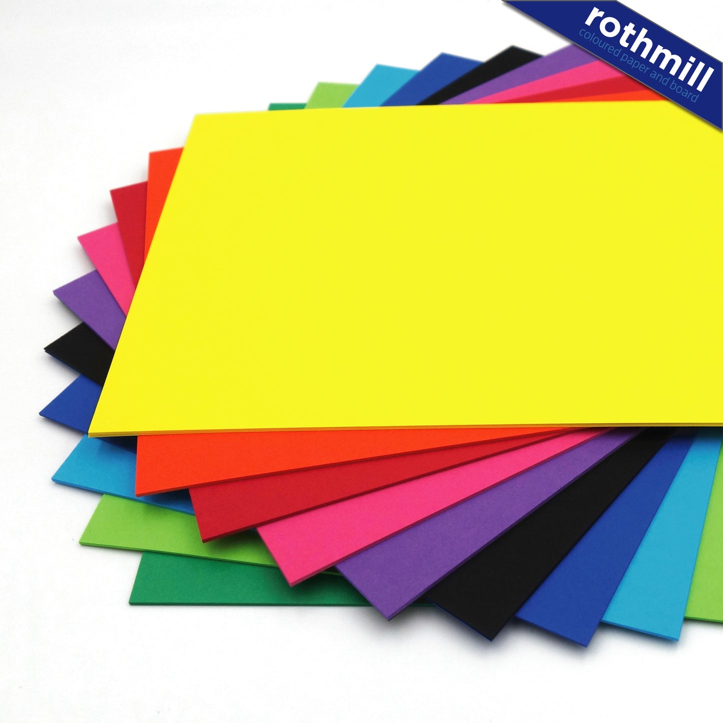 Rothmill Board | 280 microns | 220 gsm | SRA2 (450x640mm) | 100 sheets | 10 'Vivid' Colours