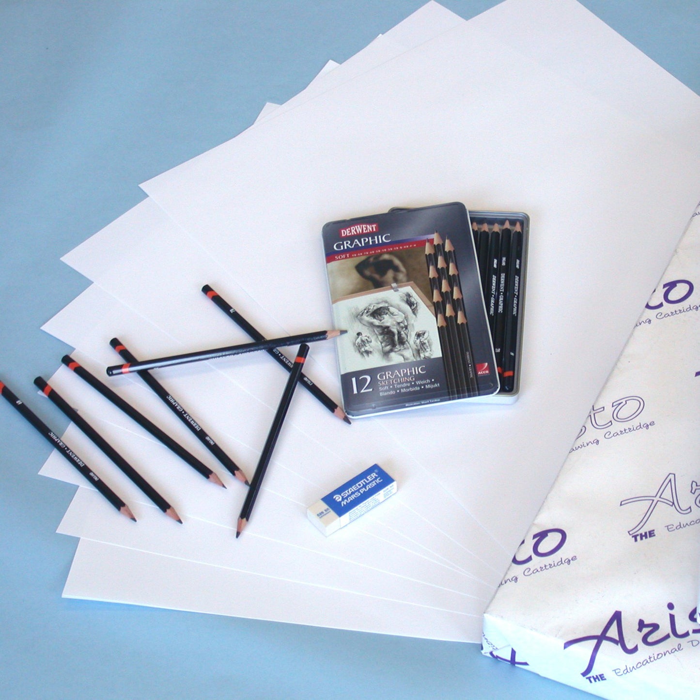 Aristo Drawing Cartridge | White | 115gsm | Available in 3 different Sizes